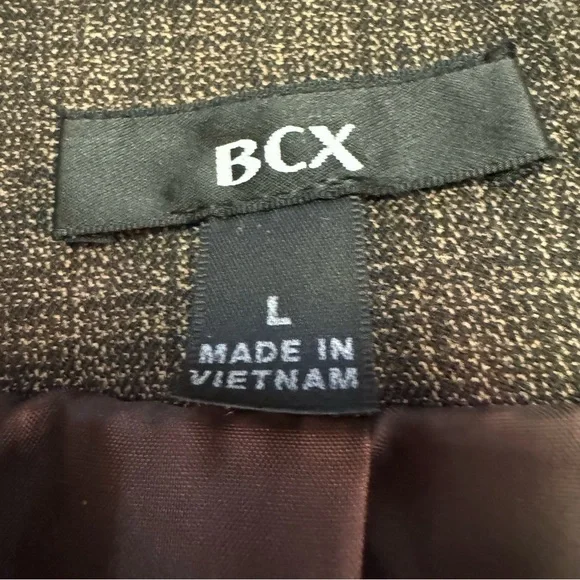 Vintage BCX Women's Brown Tweed Skirt Suit Set Skirt SZ 5 Jacket Size Large NWT - Picture 4 of 16